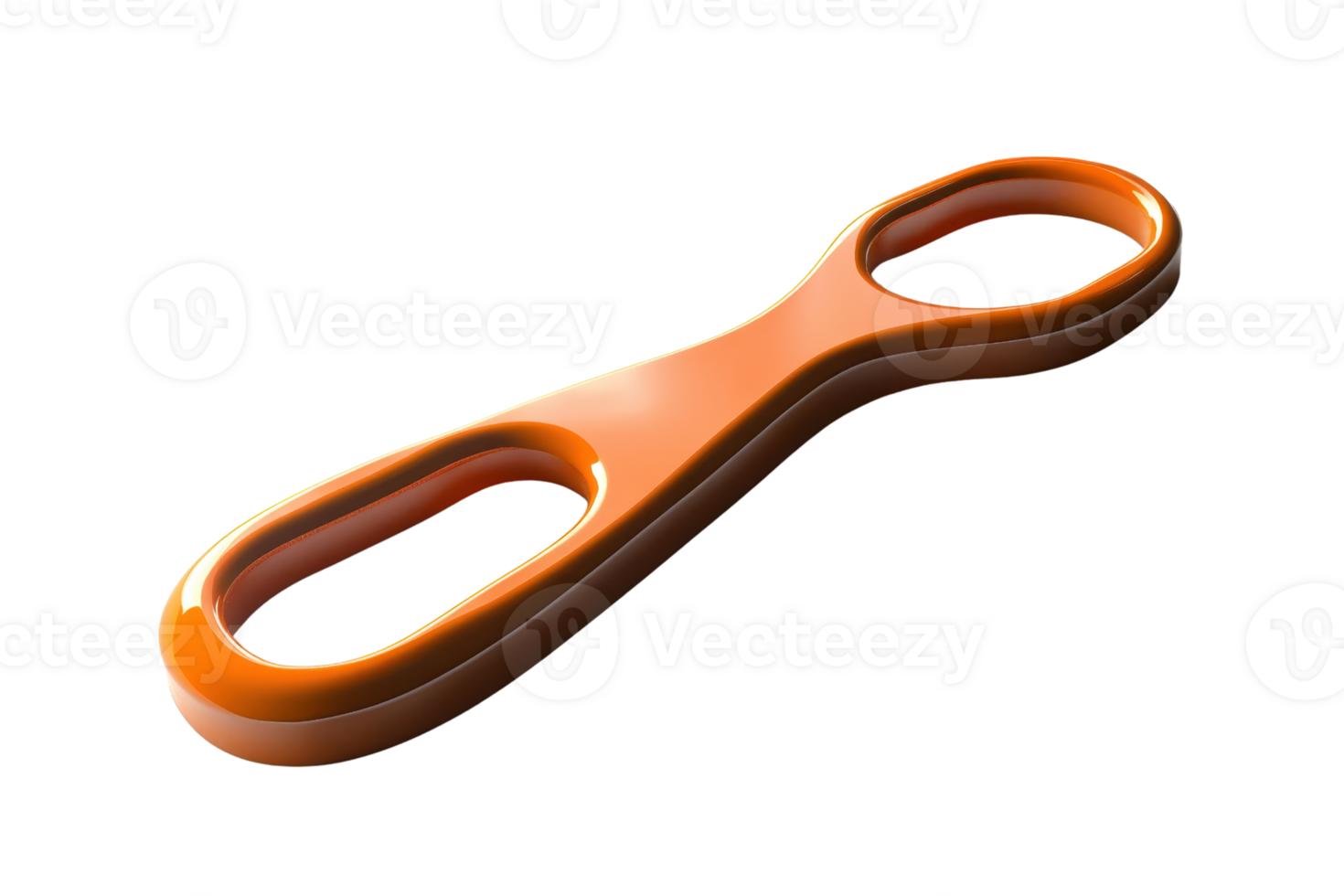 High-quality image of a modern orange keychain loop. Sleek design ideal for personal or commercial use. png