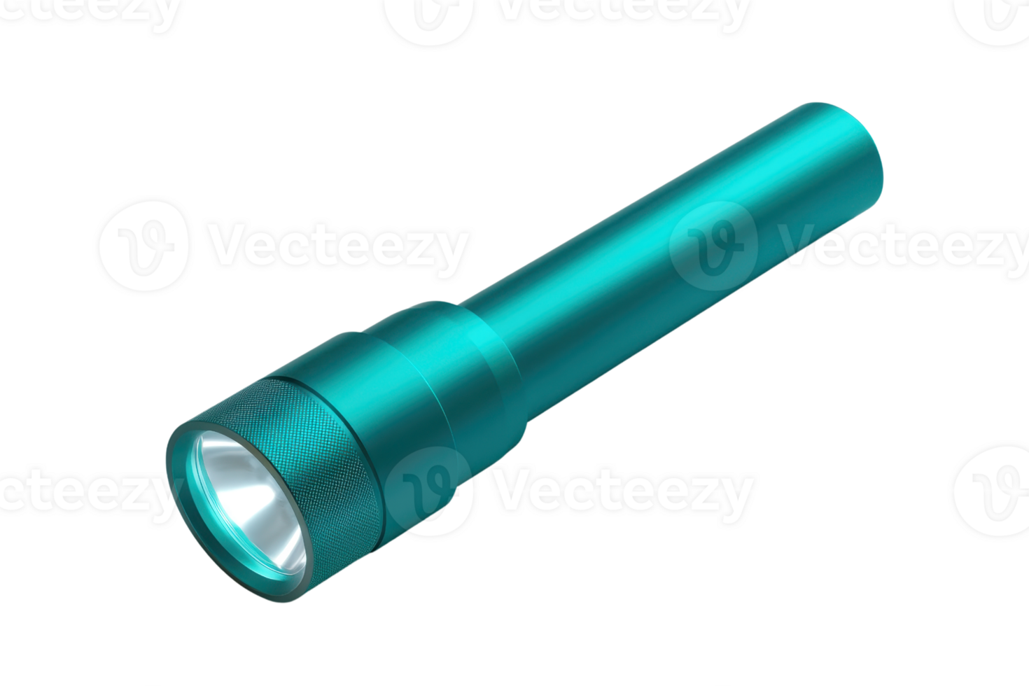High-quality, teal-colored flashlight with a sleek design, ideal for outdoor activities, camping, hiking, and emergency situations. png