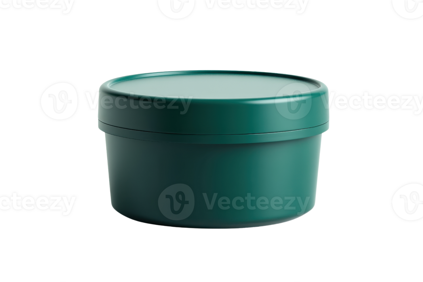 Green plastic container with closed lid isolated on transparent background. Perfect for storage, organization, and packaging purposes. png