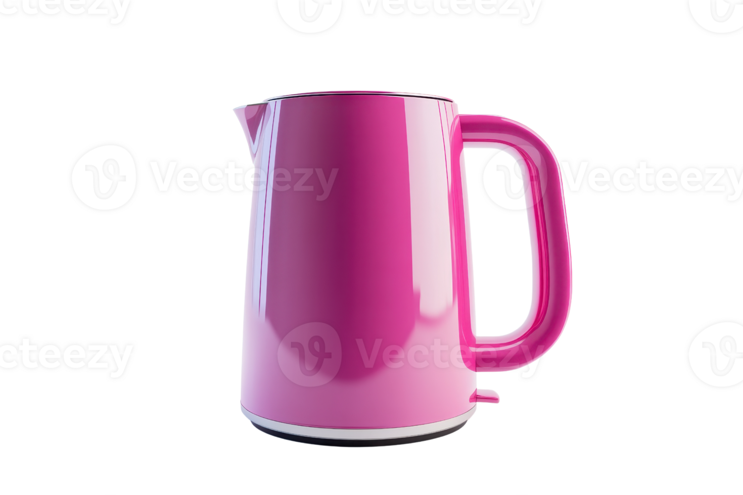 Modern pink electric kettle isolated on transparent background. Sleek design perfect for any kitchen decor and efficient for boiling water. png