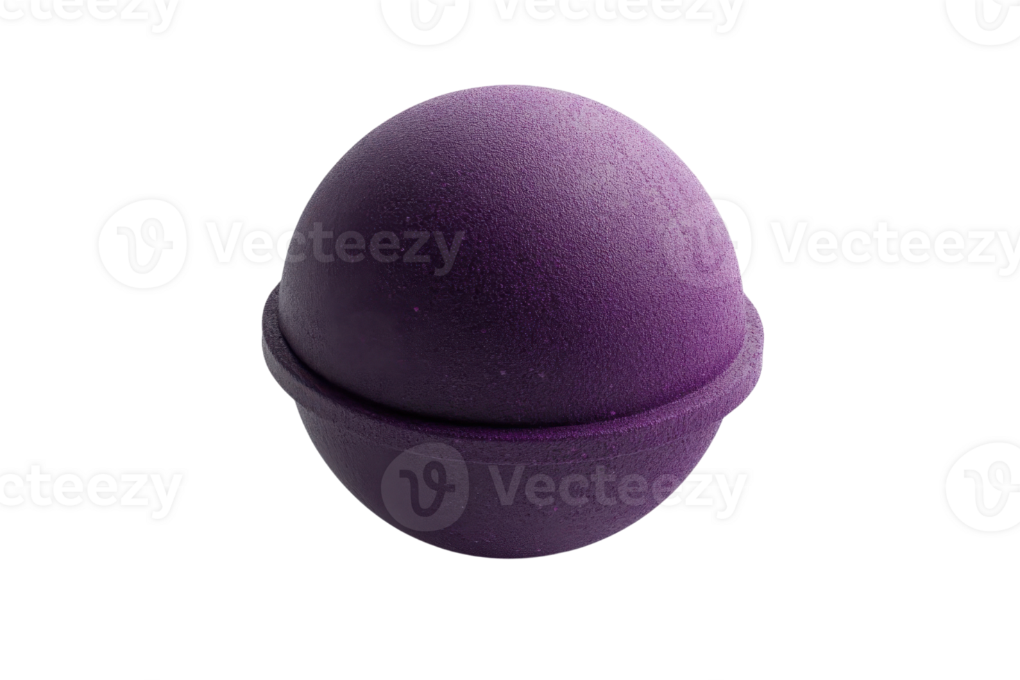 Vibrant purple bath bomb on transparent background. ideal for home spa and relaxation, makes a perfect addition to bath routines and gift baskets. png