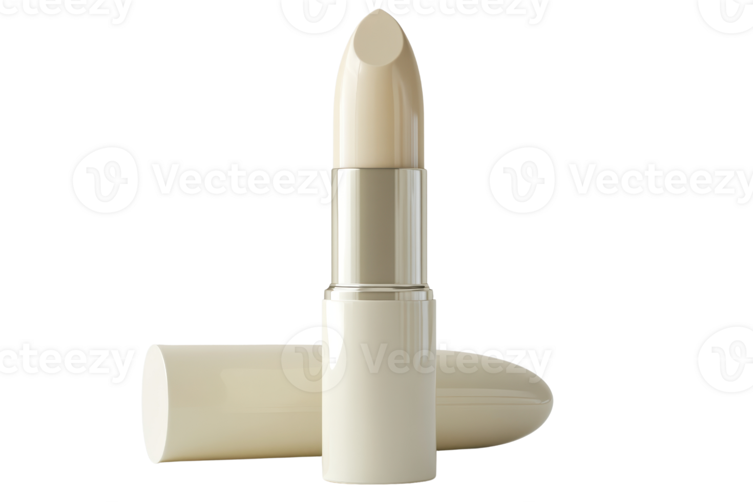 Elegant nude lipstick on transparent background. Perfect for a natural, classic look. High-quality makeup product for everyday use. png