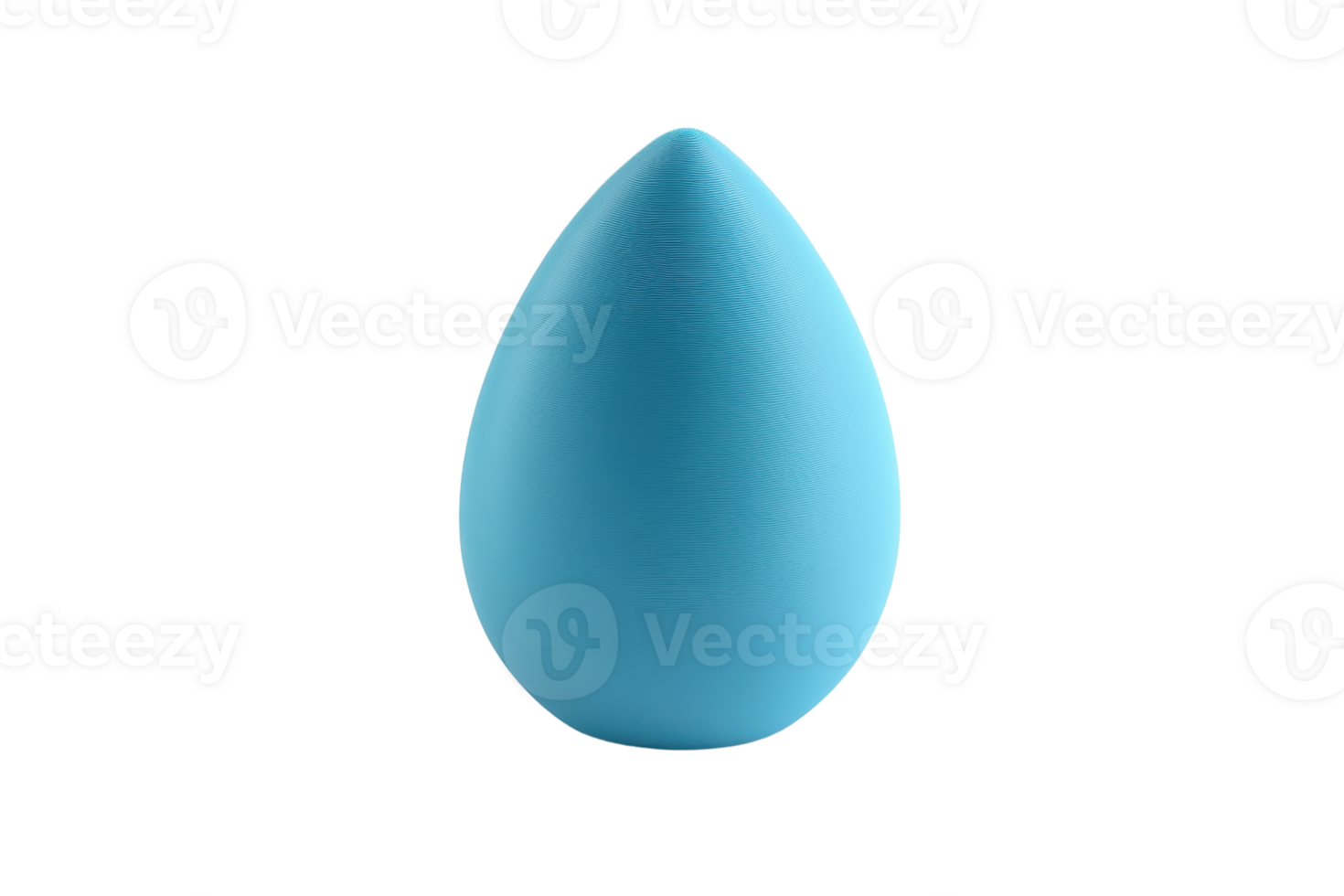 A single blue beauty blender with an isolated transparent background. perfect for makeup tutorials and beauty product promotions. png
