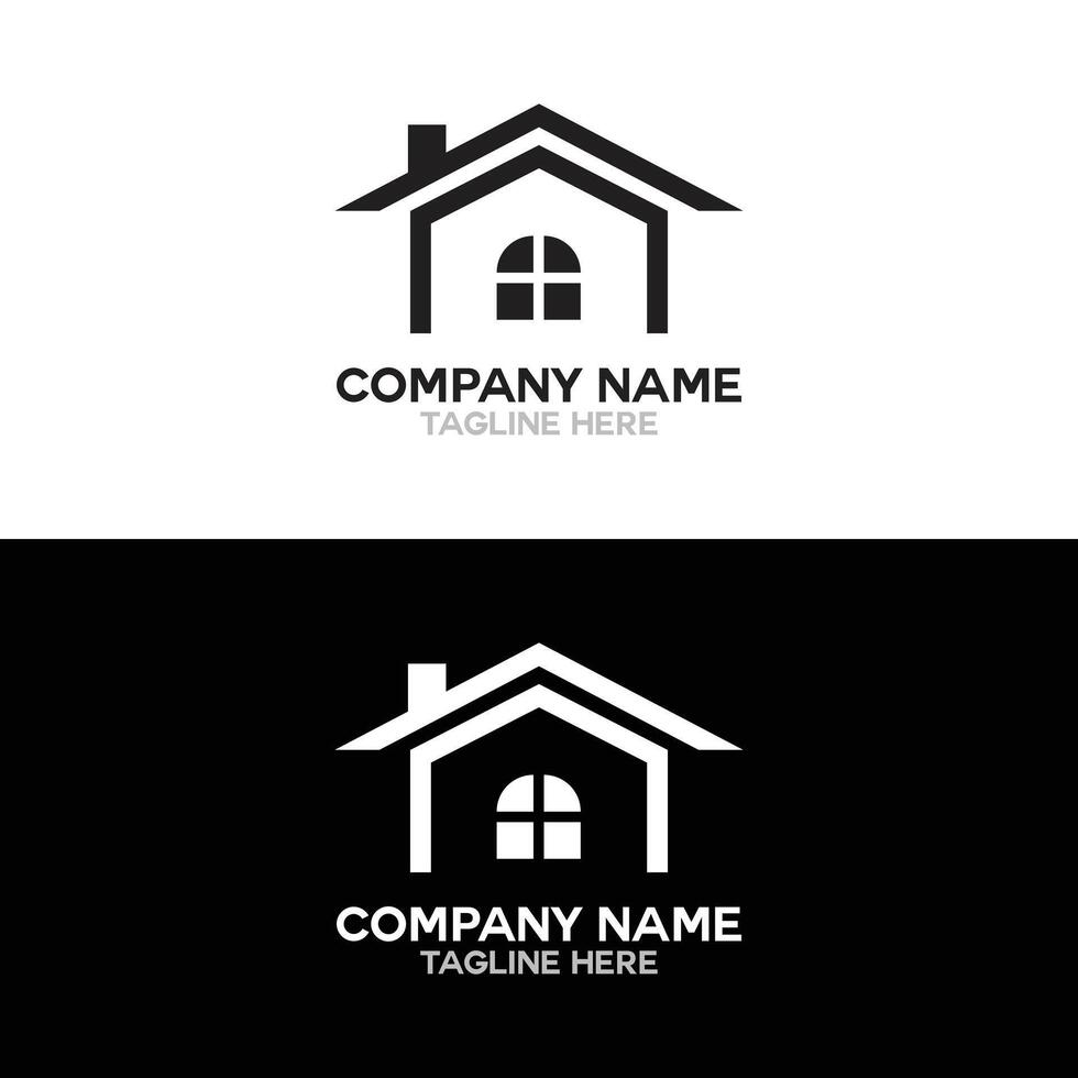 Home house real estate architecture company residence logo, simple modern abstract logotype. vector