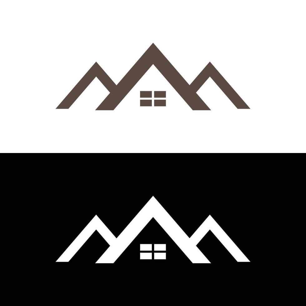 Home house real estate architecture company residence logo, minimalist modern abstract logotype. vector