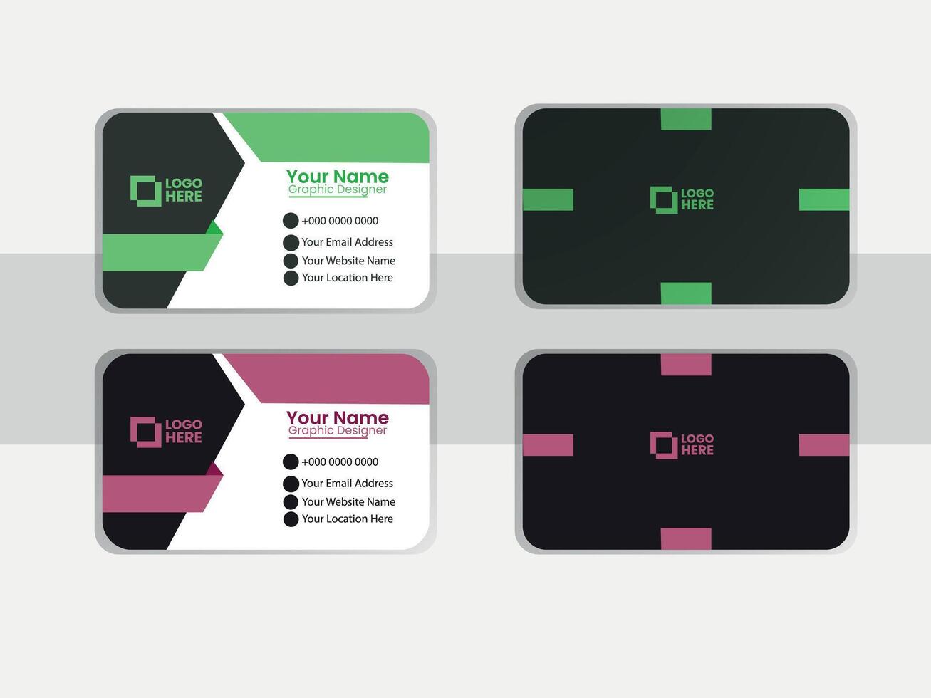 Modern and simple business card design vector