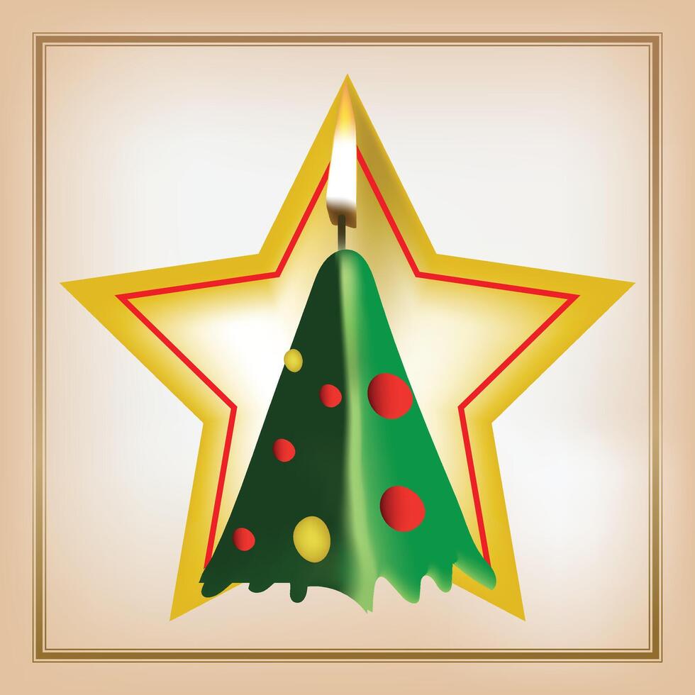 A unique candle design for Christmas vector