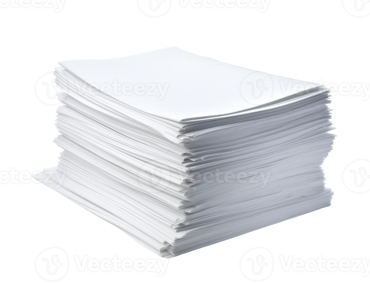 Papers stack isolated on transparent background png