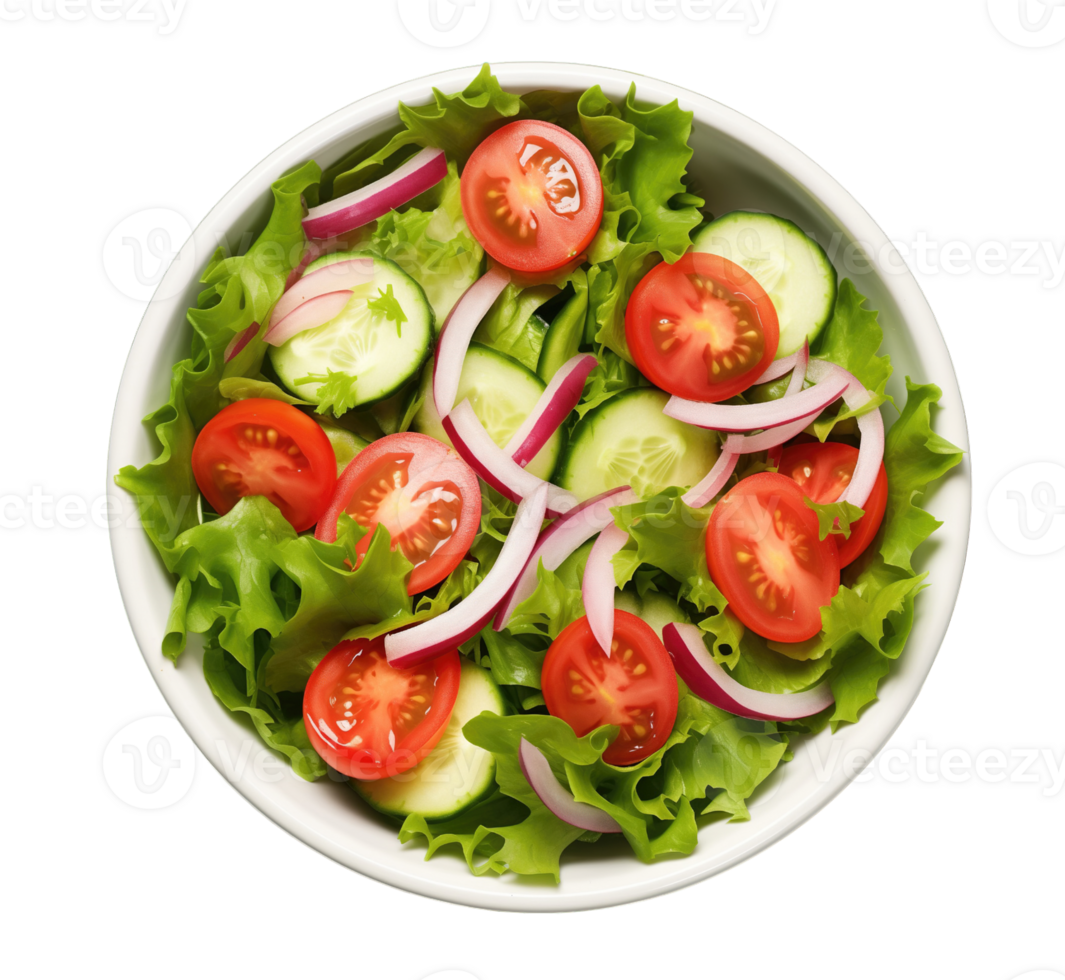 Green salad isolated on transparent background png