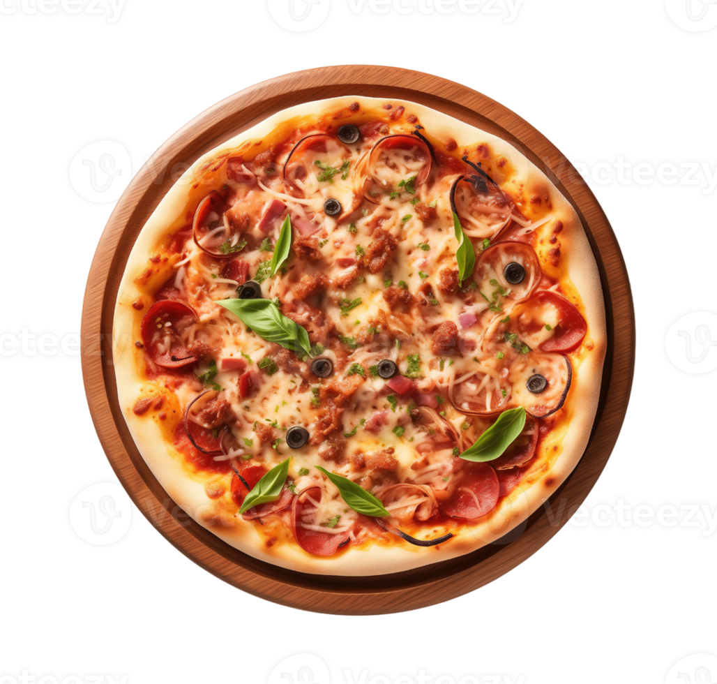 Delicious Pizza isolated on transparent background png