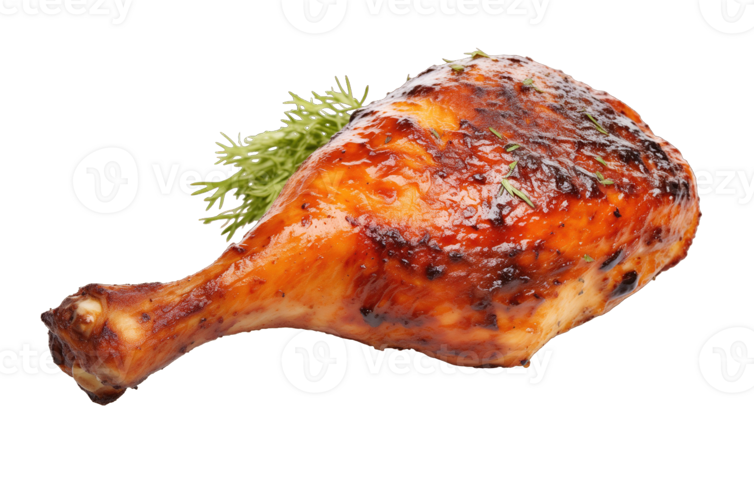 Grilled Chicken Leg isolated on transparent background png