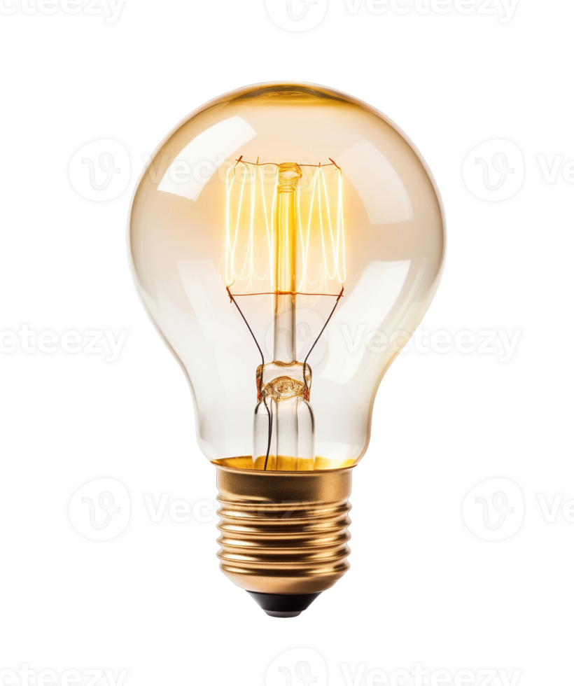 Light bulb isolated on transparent background png