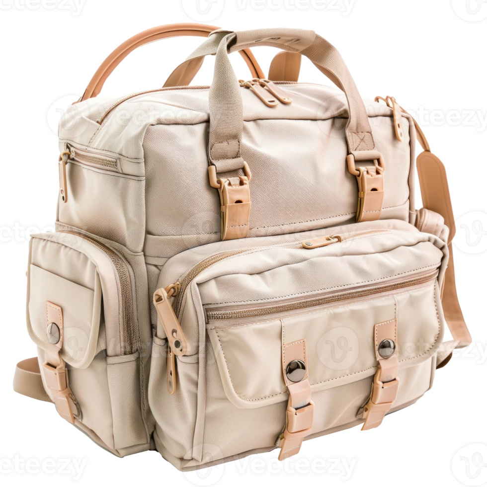 Diaper Bag front view full length isolate on transparency background png