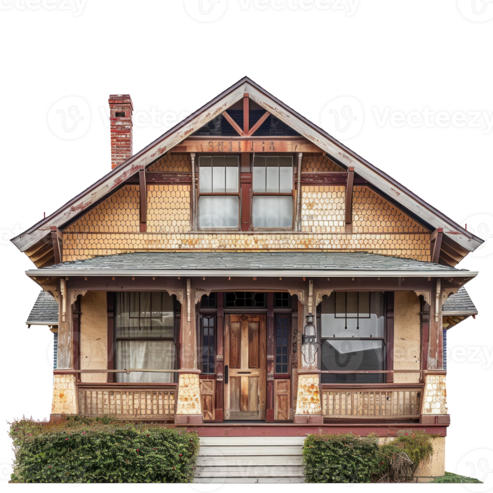 Craftsman House isolate on transparency background png