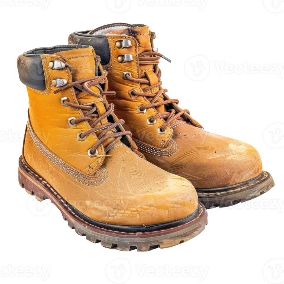 Construction worker boots isolate on transparency background png