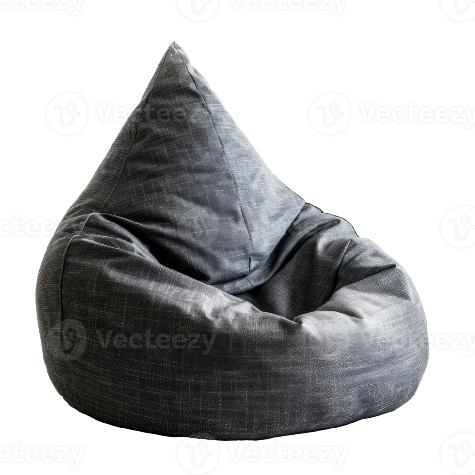 Bean Bag Chair front view full length isolate on transparency background png