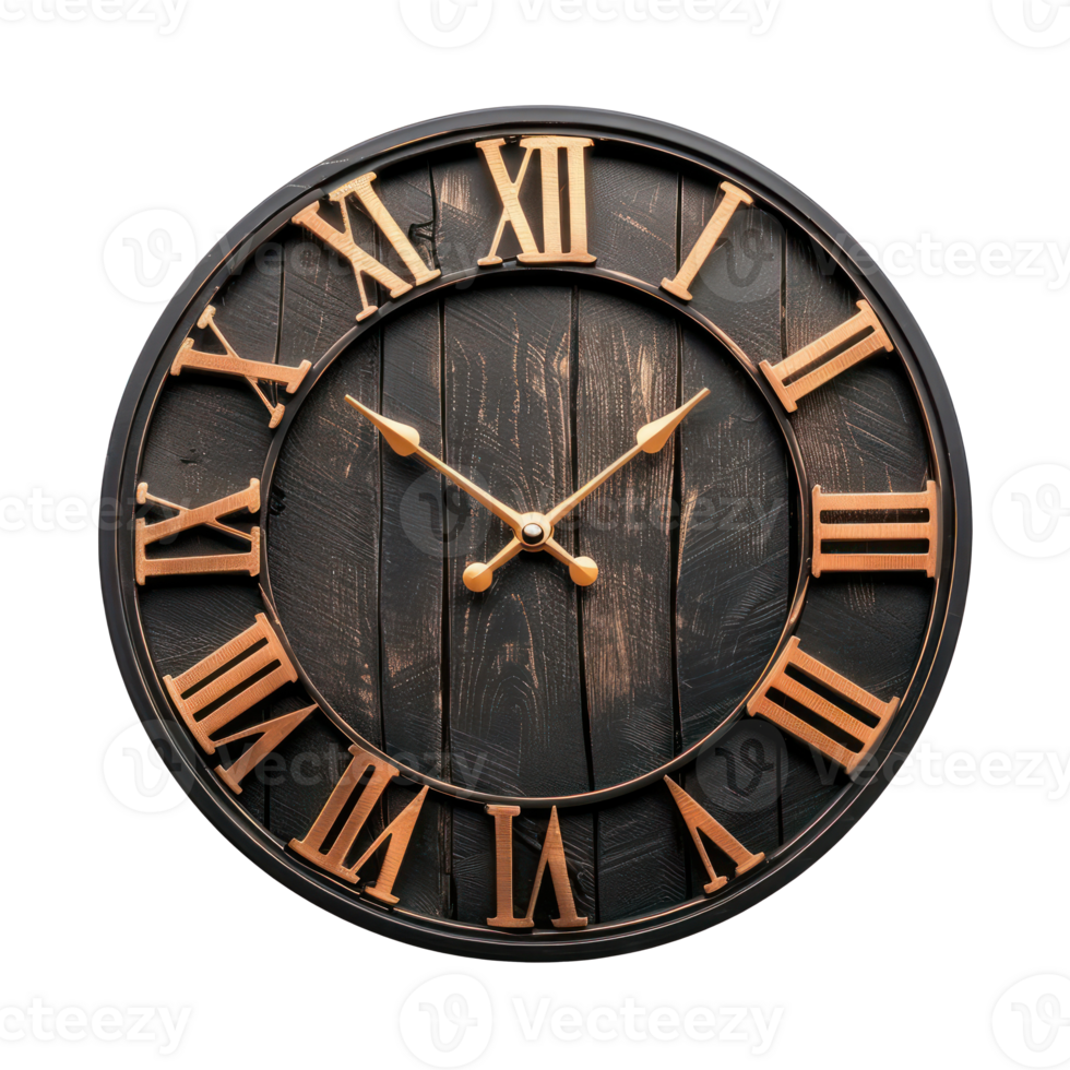 modern Clock front view full length isolate on transparency background png