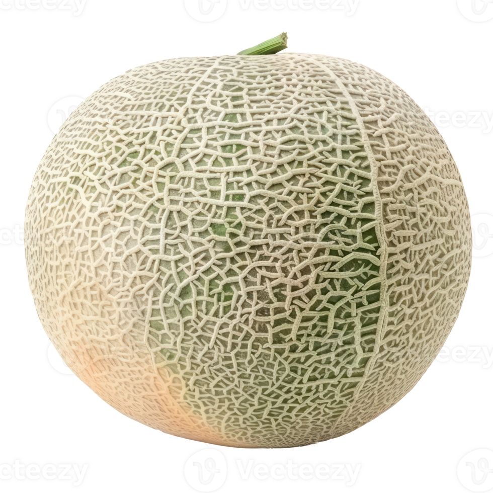 Cantaloupe front view full length isolate on transparency background png