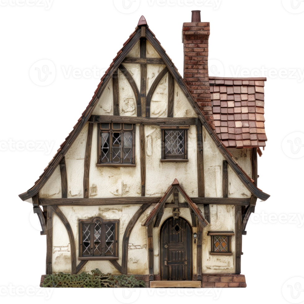 Tudor House isolate on transparency background png