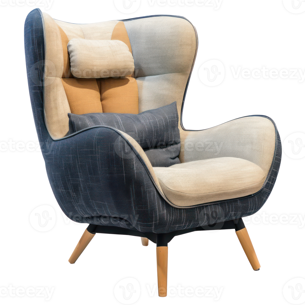 modern Armchair side view full length isolate on transparency background png