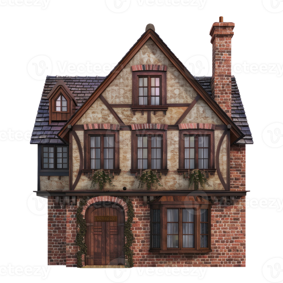 Coach House front view full length isolate on transparency background png