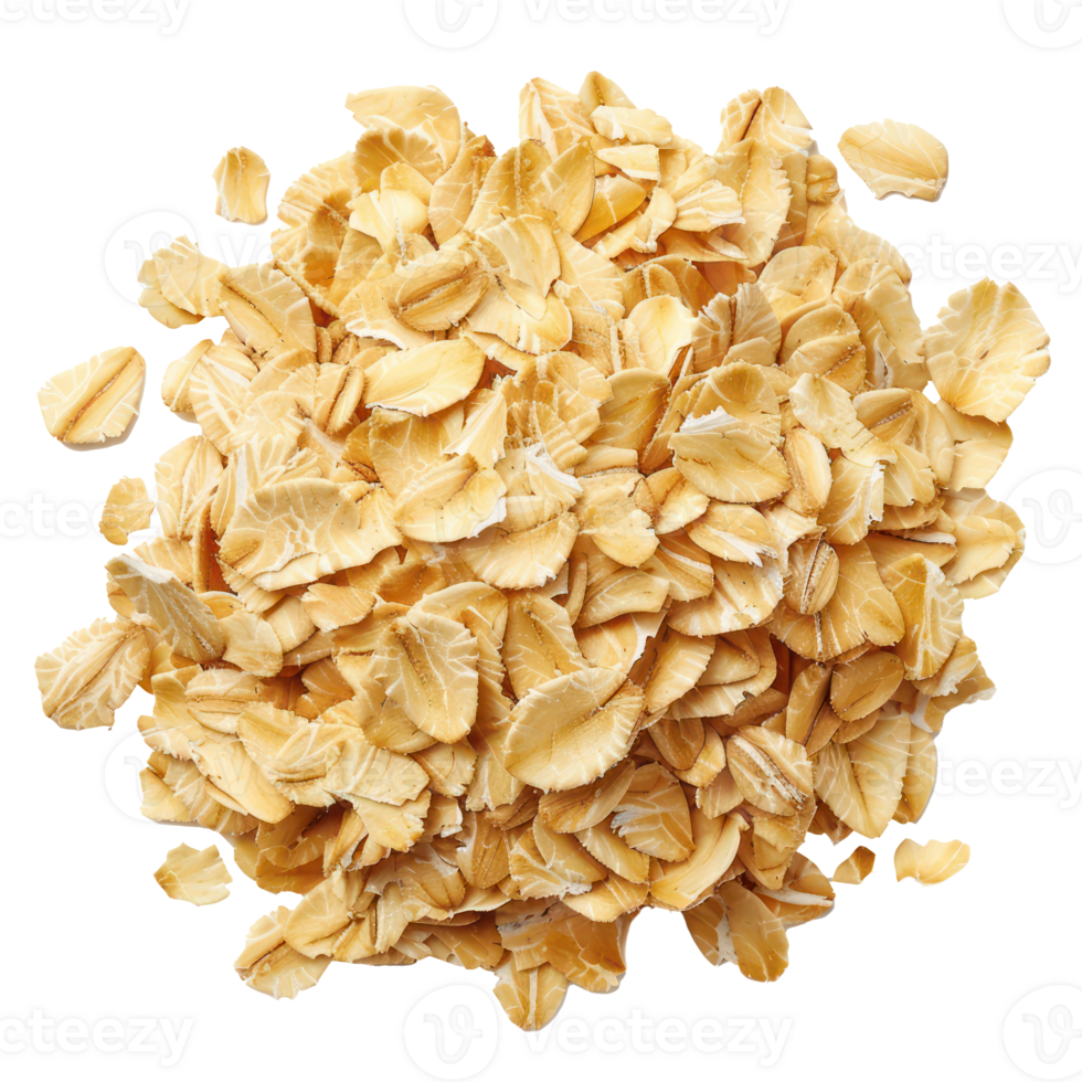 Oat flakes isolate on transparency background png