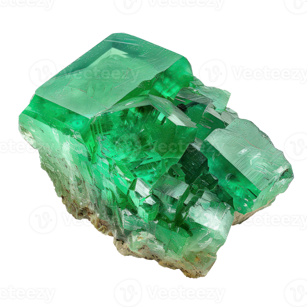 Emerald crystal isolate on transparency background png