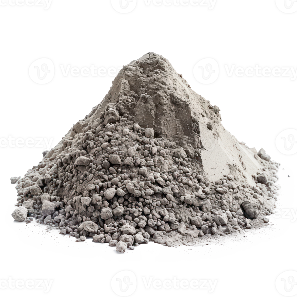 Cement dust pile isolate on transparency background png