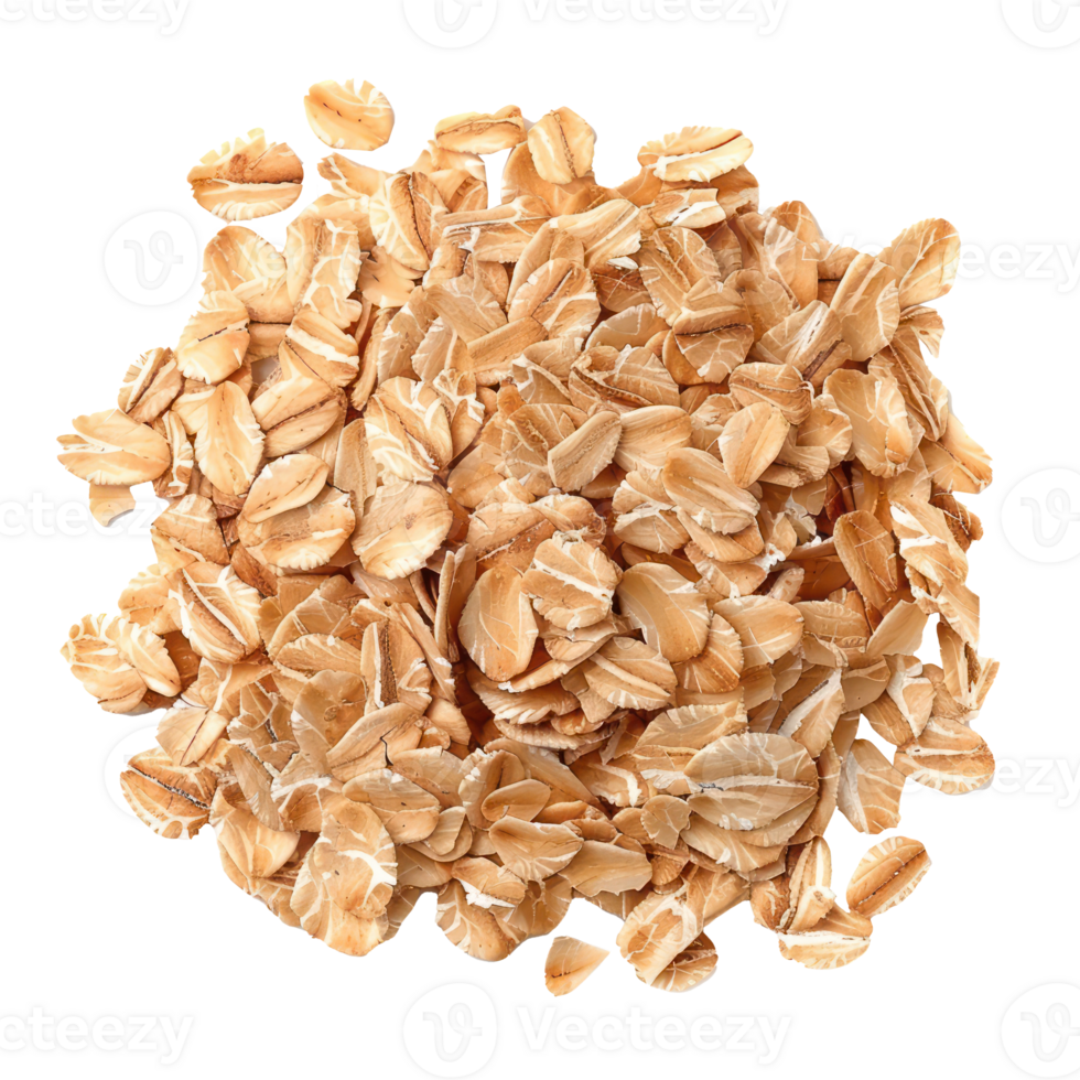 Oat flakes isolate on transparency background png