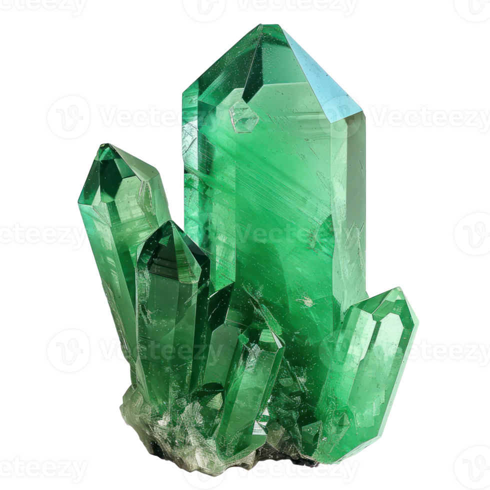 Emerald crystal isolate on transparency background png