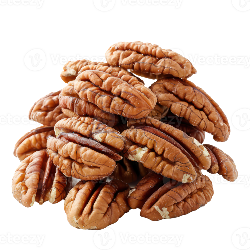 Heap of Pecans isolate on transparency background png