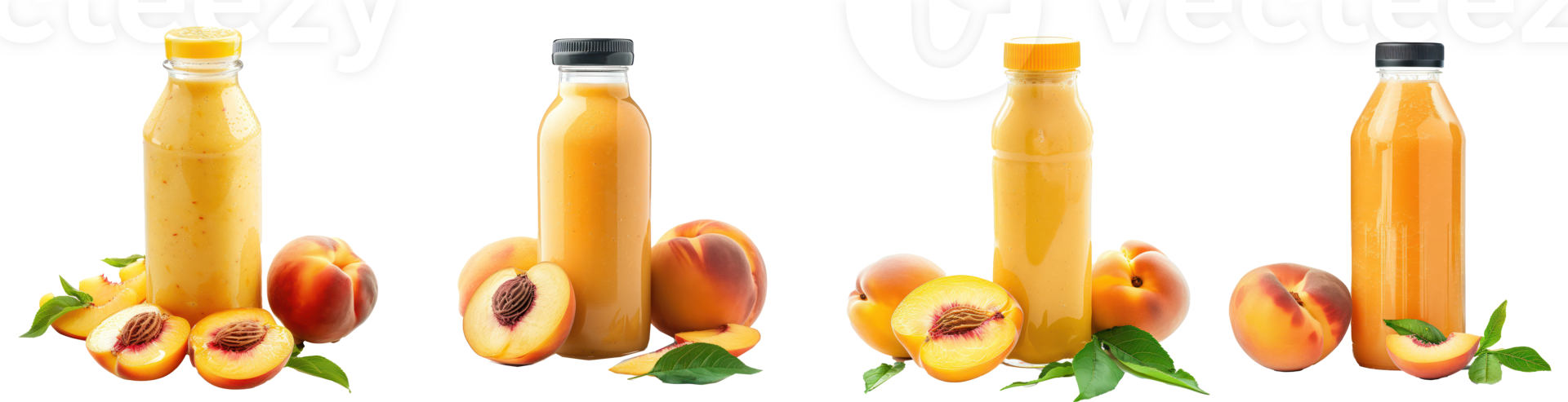 peach smoothies bottle isolated on transparency background png