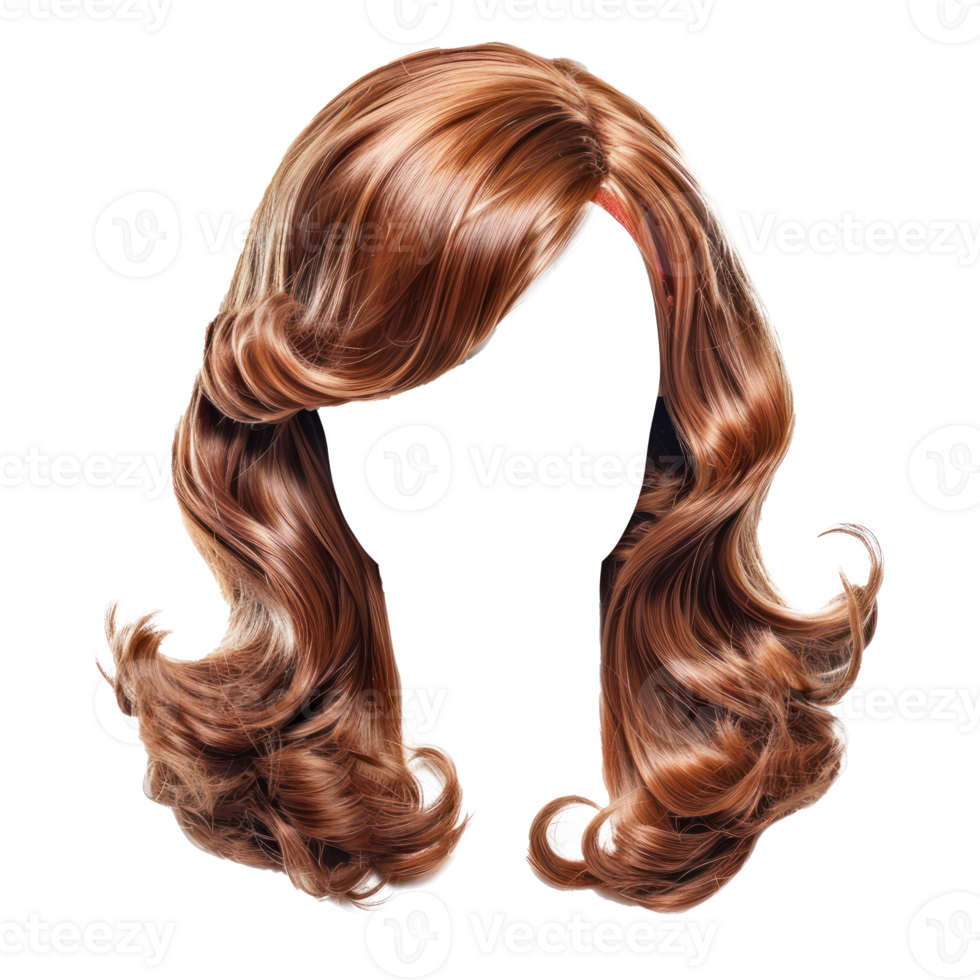 modern elegant Dames haar- pruik, modieus kapsel isoleren Aan transparantie achtergrond png
