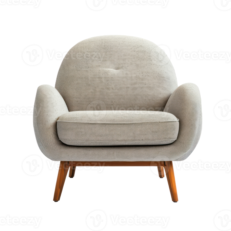 modern Armchair front view full length isolate on transparency background png