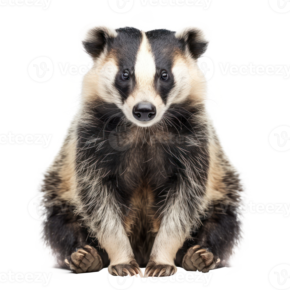 Badger full body isolate on transparency background png