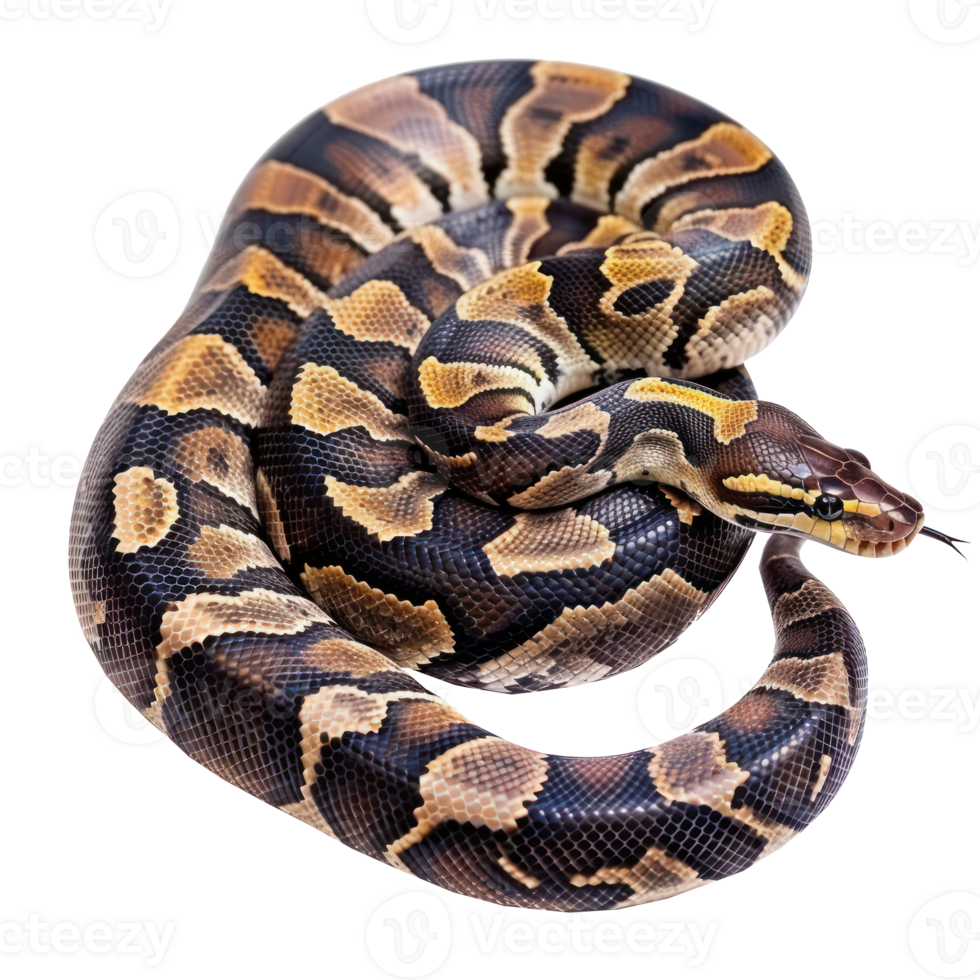 Ball Pythons pet side view full body isolate on transparency background ...