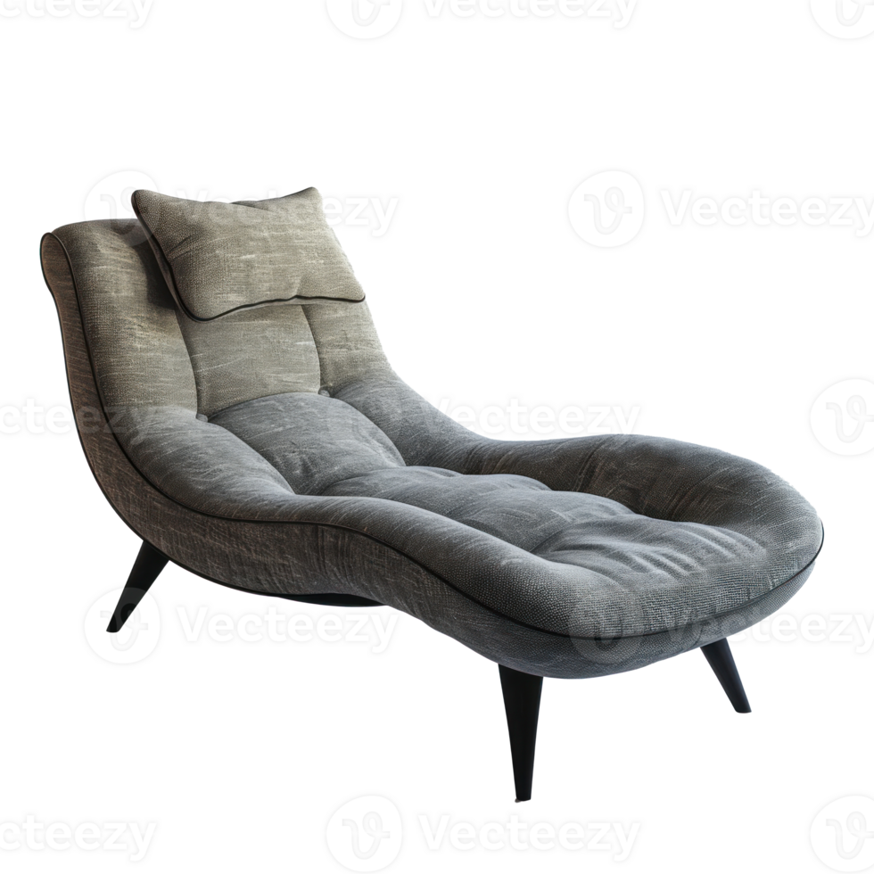 Chaise Lounge front view full length isolate on transparency background png