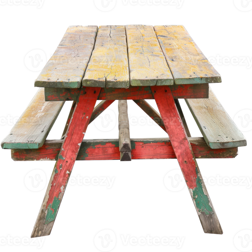 Picnic Table isolate on transparency background png
