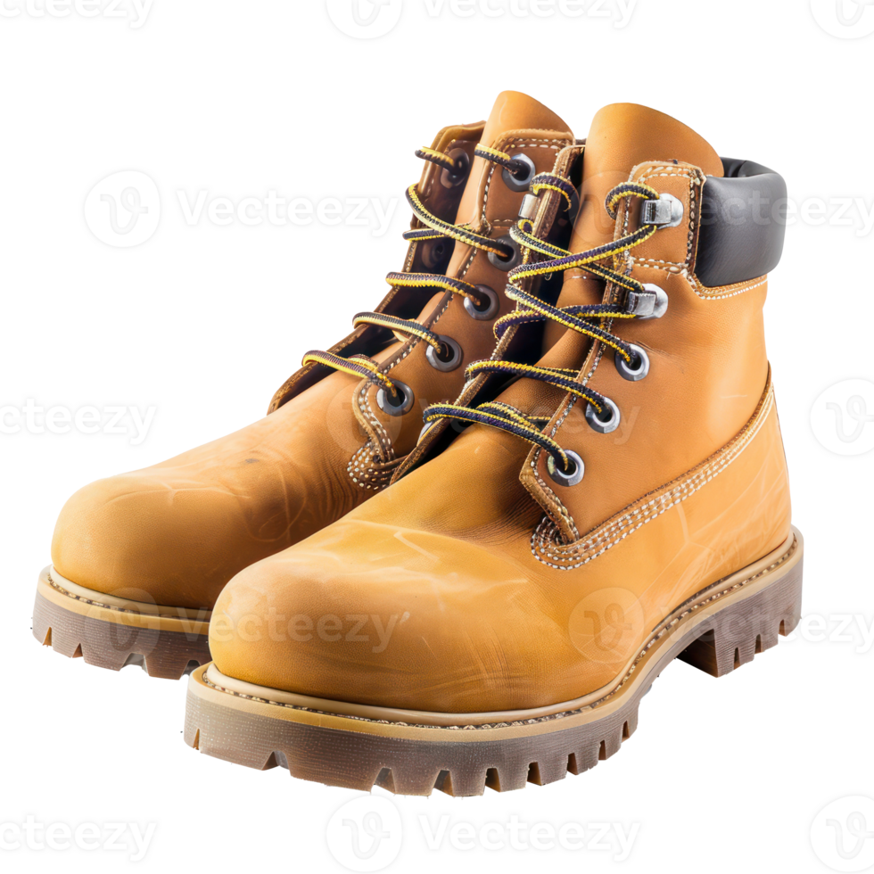 Construction worker boots isolate on transparency background png