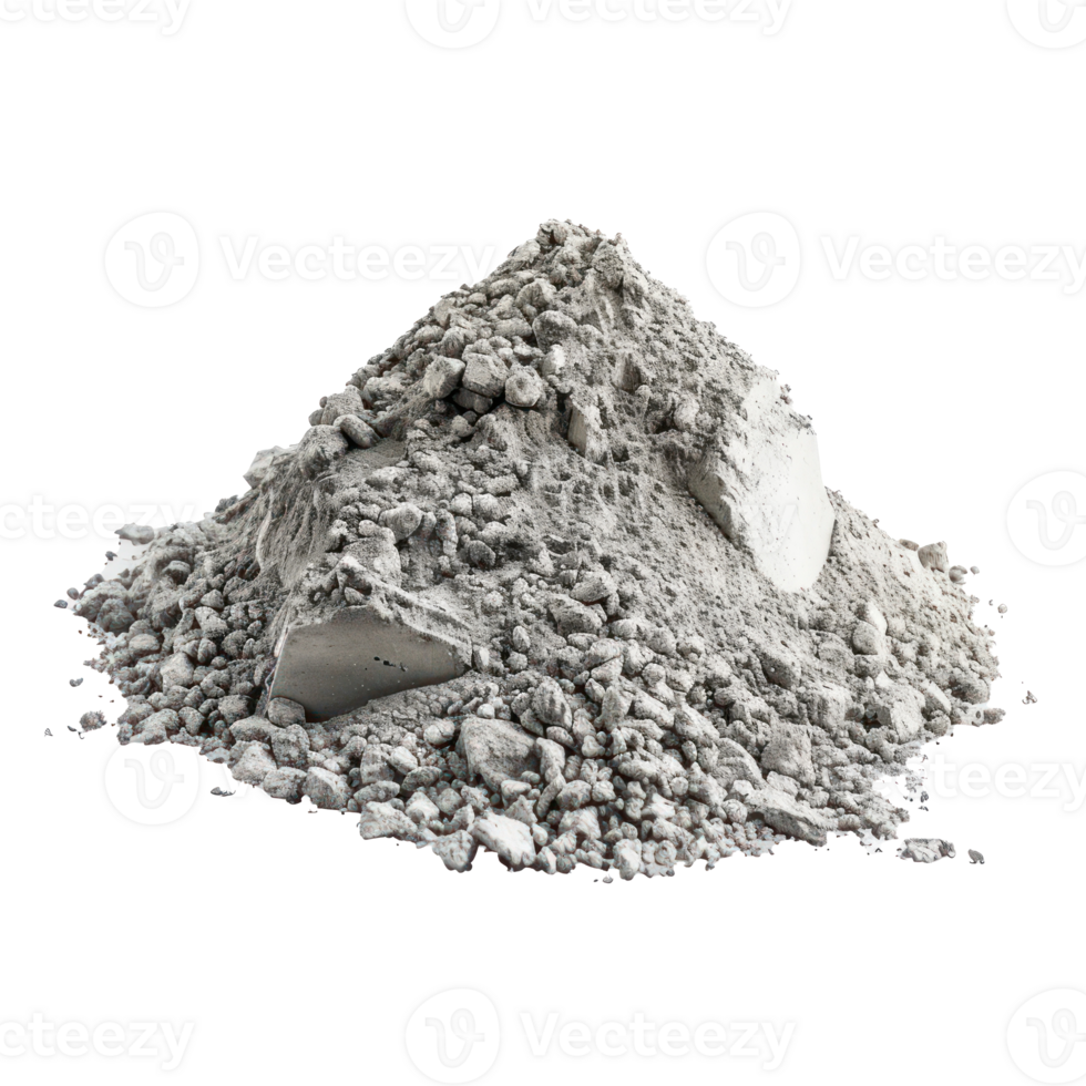 Cement dust pile isolate on transparency background png