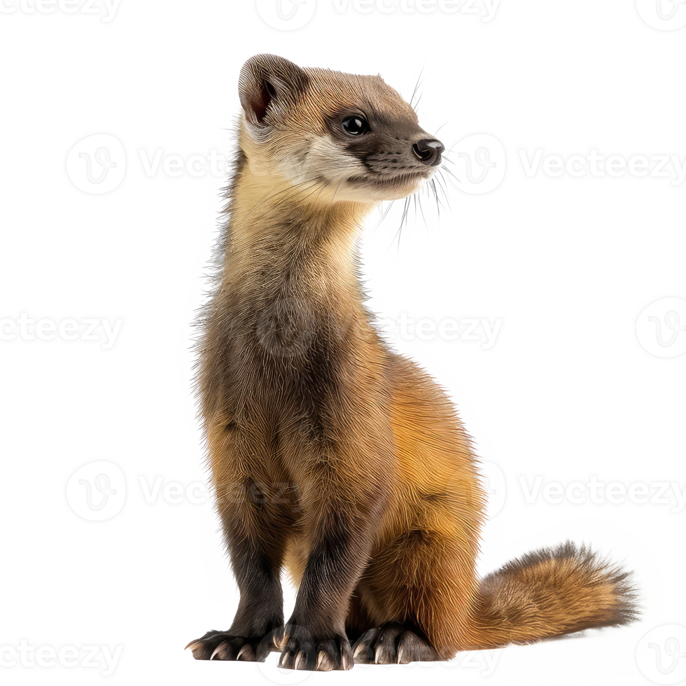 Marten full body isolate on transparency background png