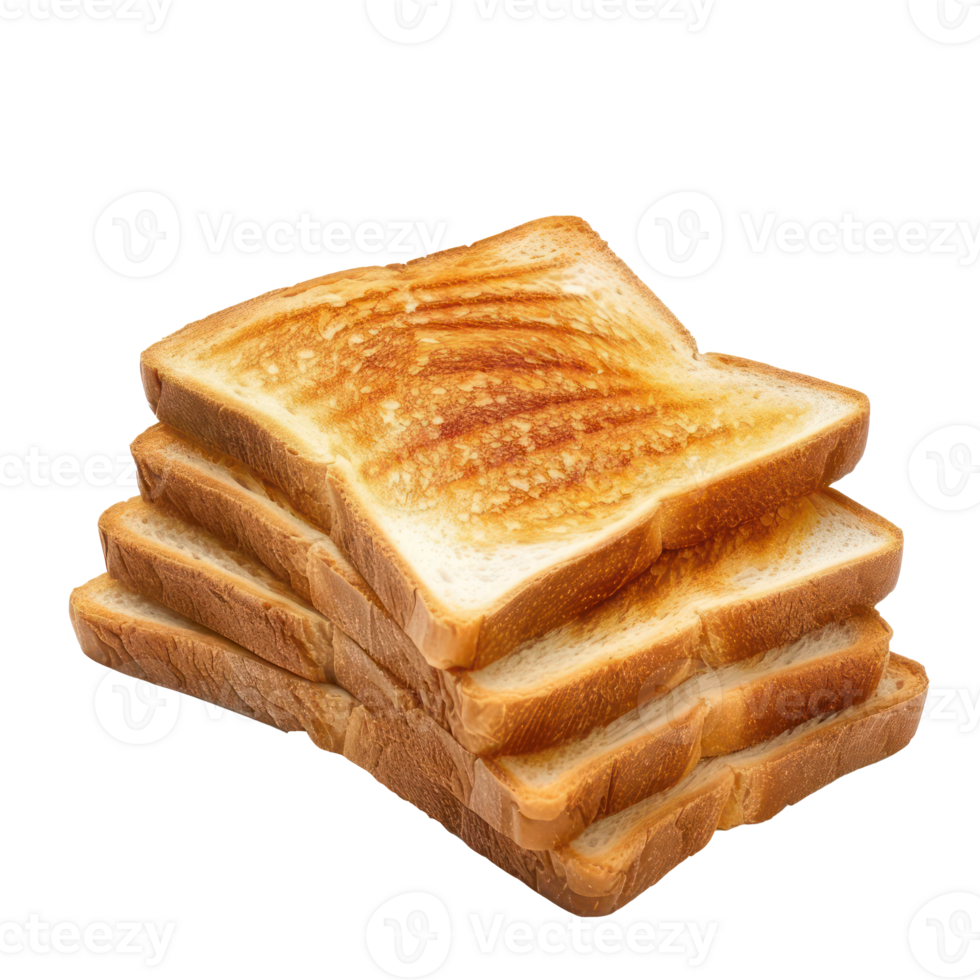 Bread Toast side view full length isolate on transparency background png