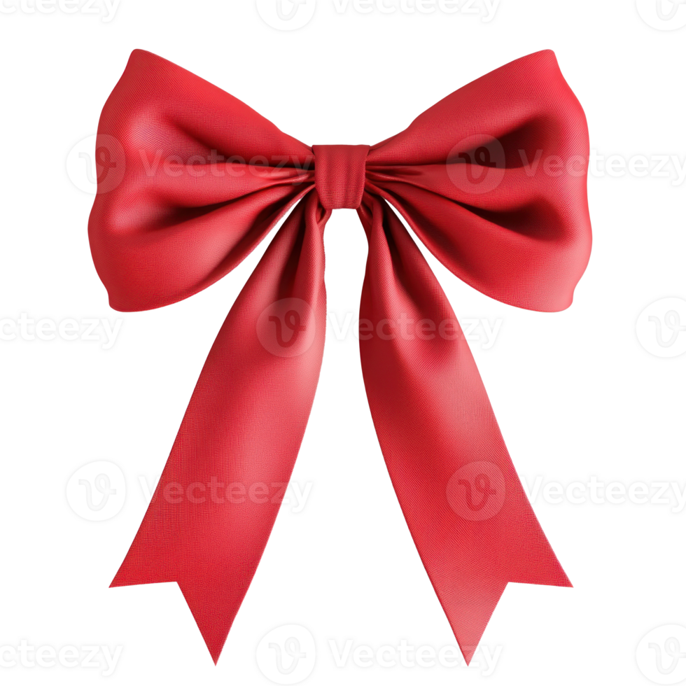 vermelho arco e fita 3d ícone isolar em transparente fundo png