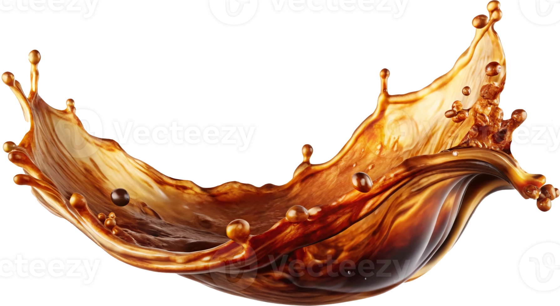coffee liquid flow splash isolated png