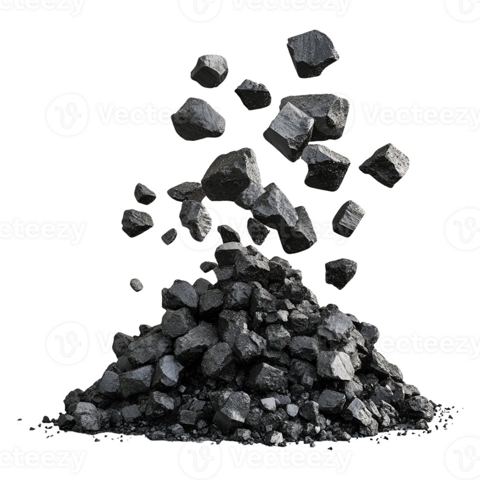 Dynamic Pile of Black Coal png