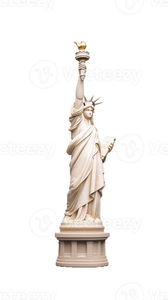 Statue of Liberty replica on transparent background png