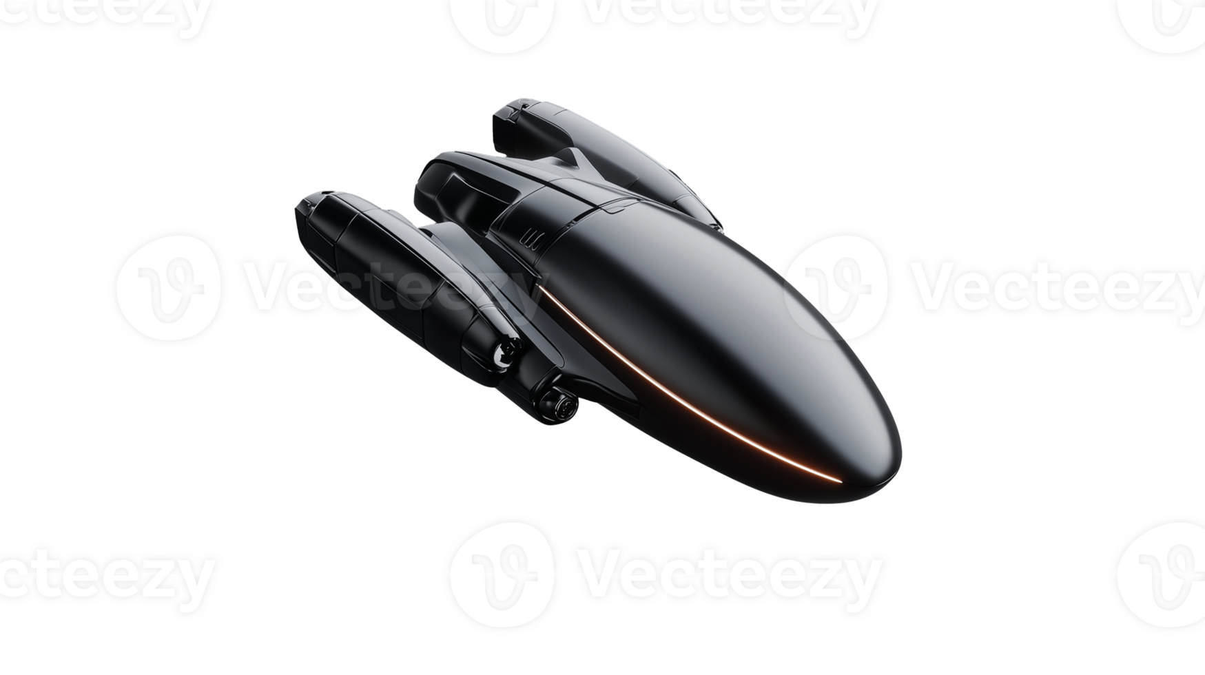 Black wireless computer mouse isolated on transparent background png