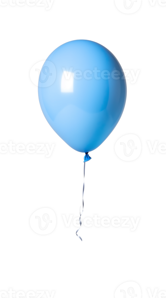 Blue balloon isolated on transparent background png