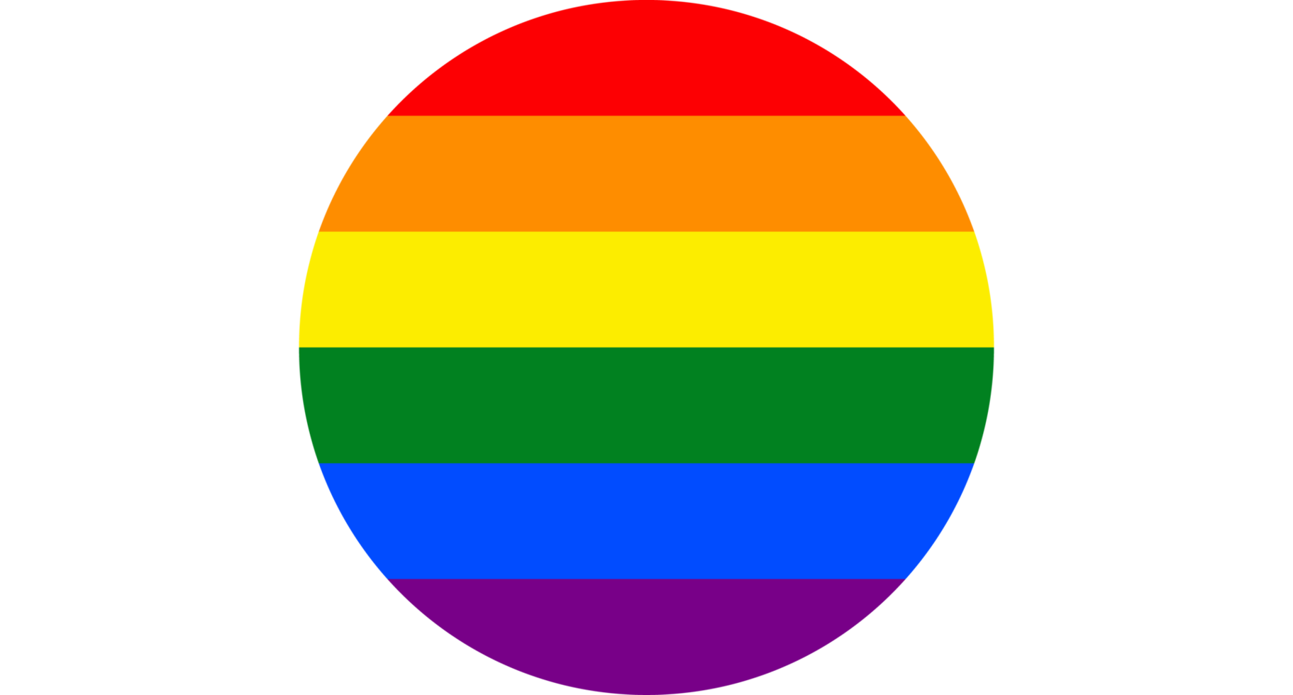 Rainbow Pride Round Flag png