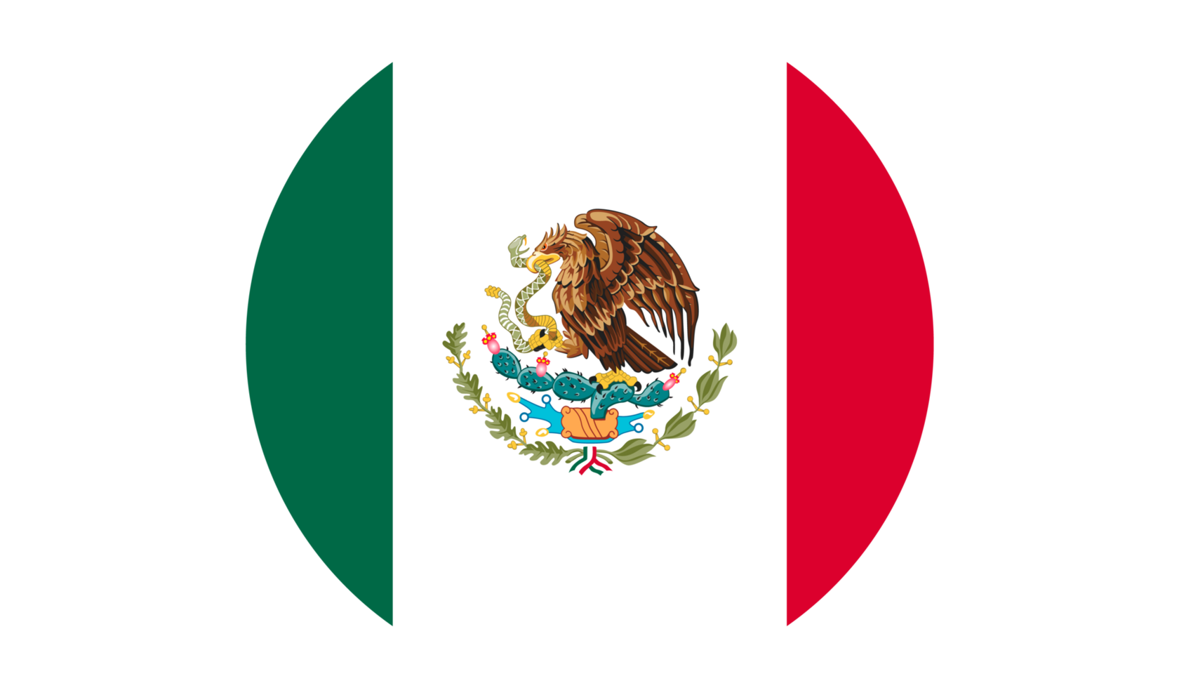 Mexico Country Round Flag png